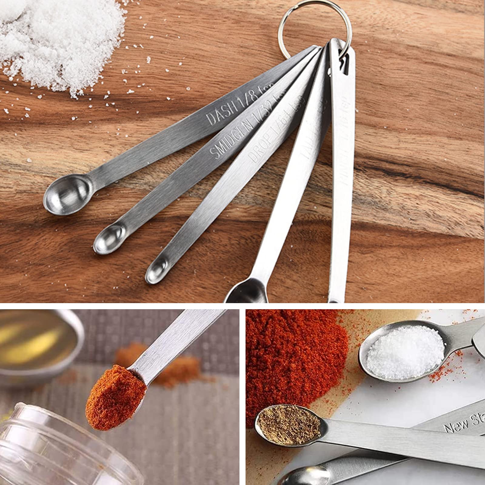 Set di cucchiai dosatori in acciaio inossidabile - 4 misure - utensili