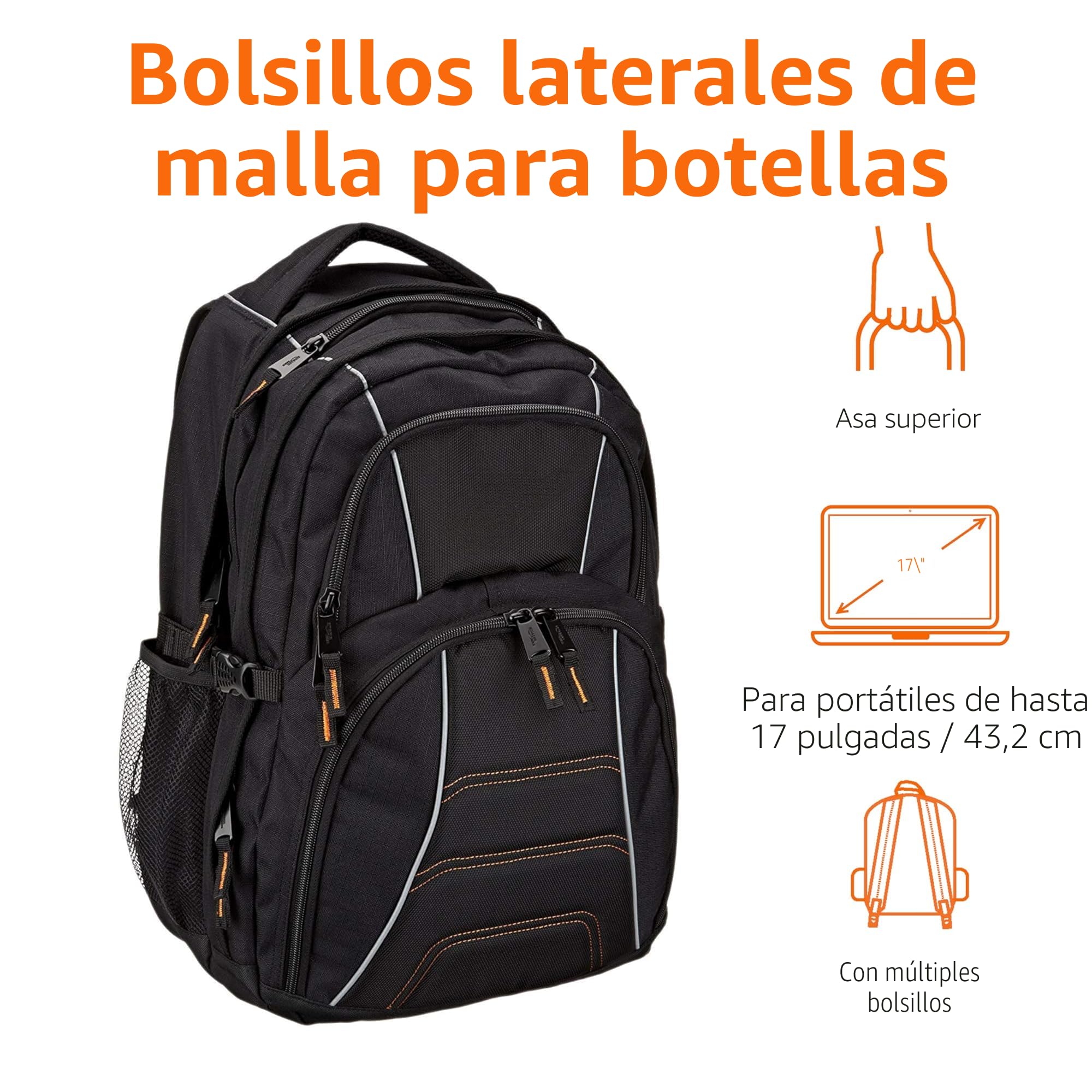 amazonbasics backpack for laptops fits up to 17 laptop Amazon.com: Amazon Basics Mochila para laptop que se ajusta a laptops de  hasta 17 pulgadas, negro : Electrónica