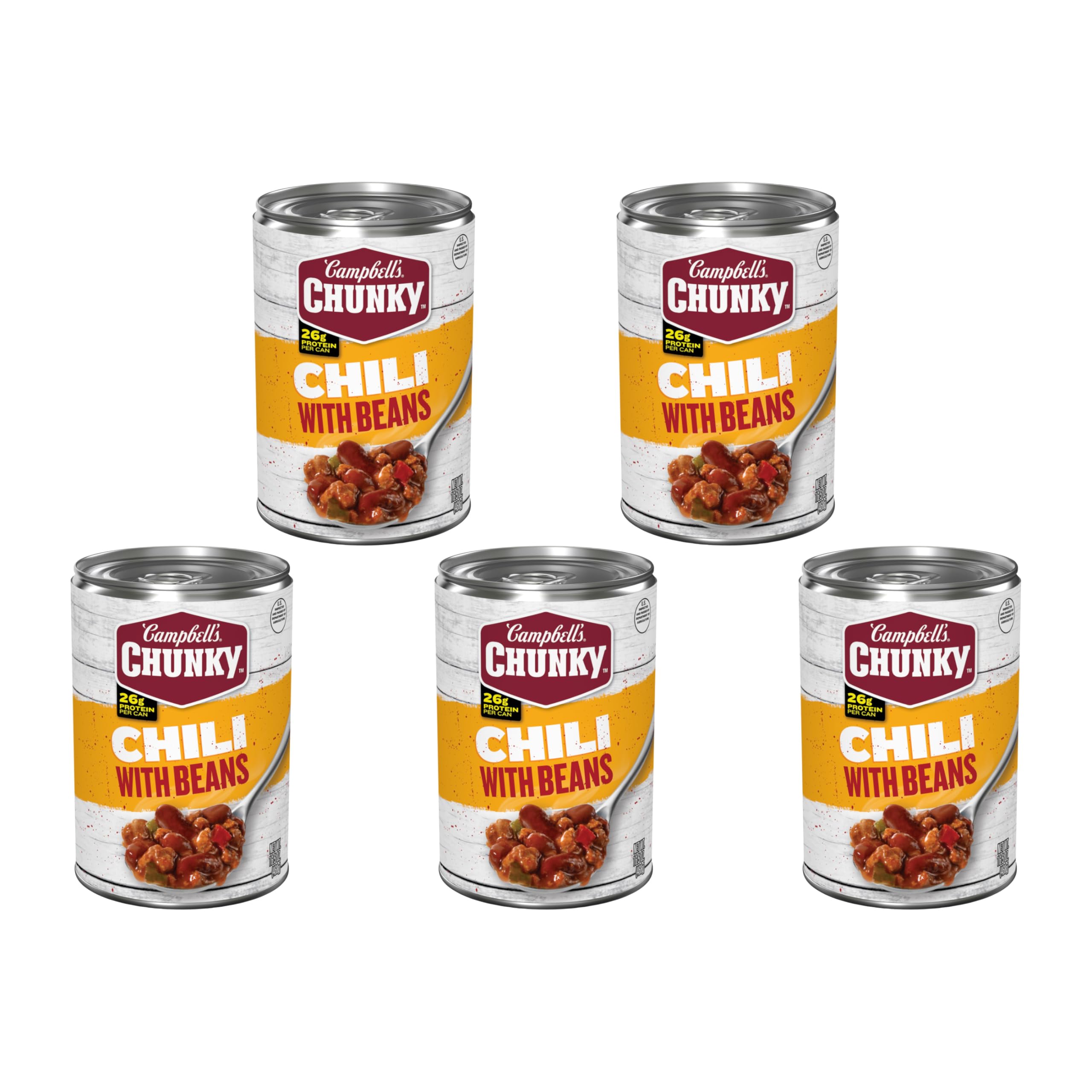 Campbell’s Chunky Chili With Beans, 16.5 oz Can (Pack of 5)