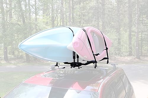 Miniatura 6 de BRIGHTLINES Juego completo de barras transversales de techo y soporte doble premium para kayak compatible con Jeep Grand Cherokee 2011-2021 con