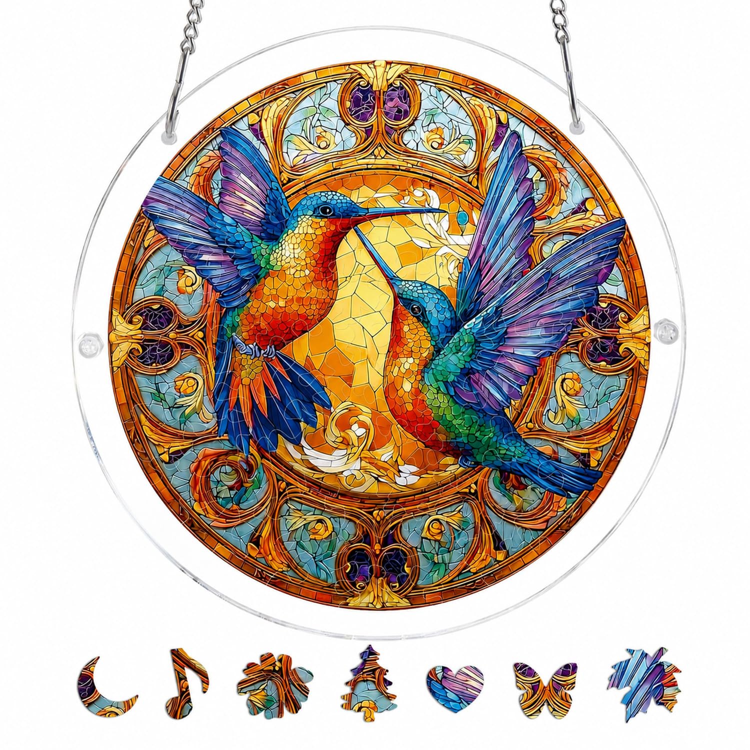 Suncatcher Puzzle, Hummingbird Acrylic Puzzle Suncatcher Jigsaw Puzzle