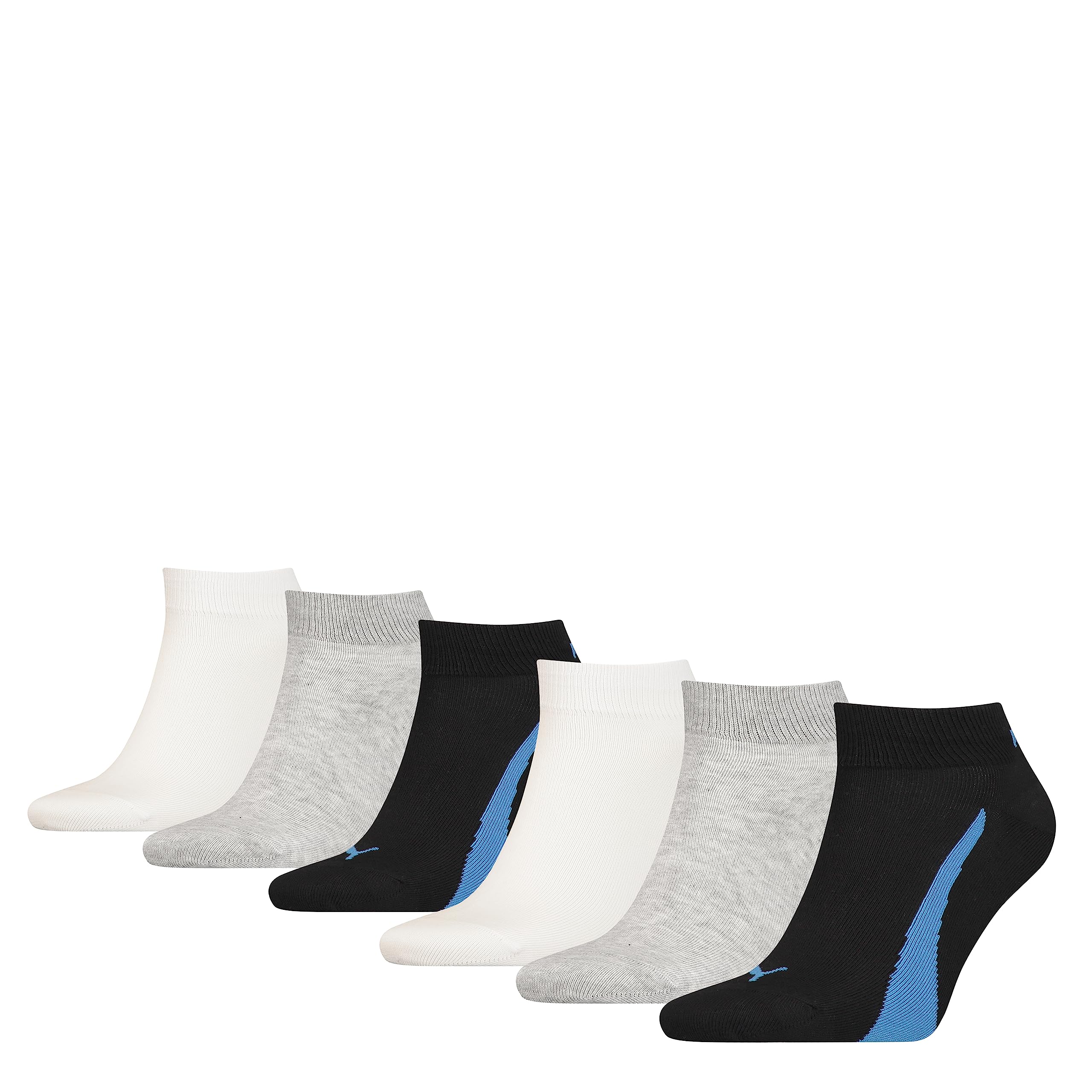 Puma Unisex Blue Combo Quarter, 35/38 (Pack Of 6)