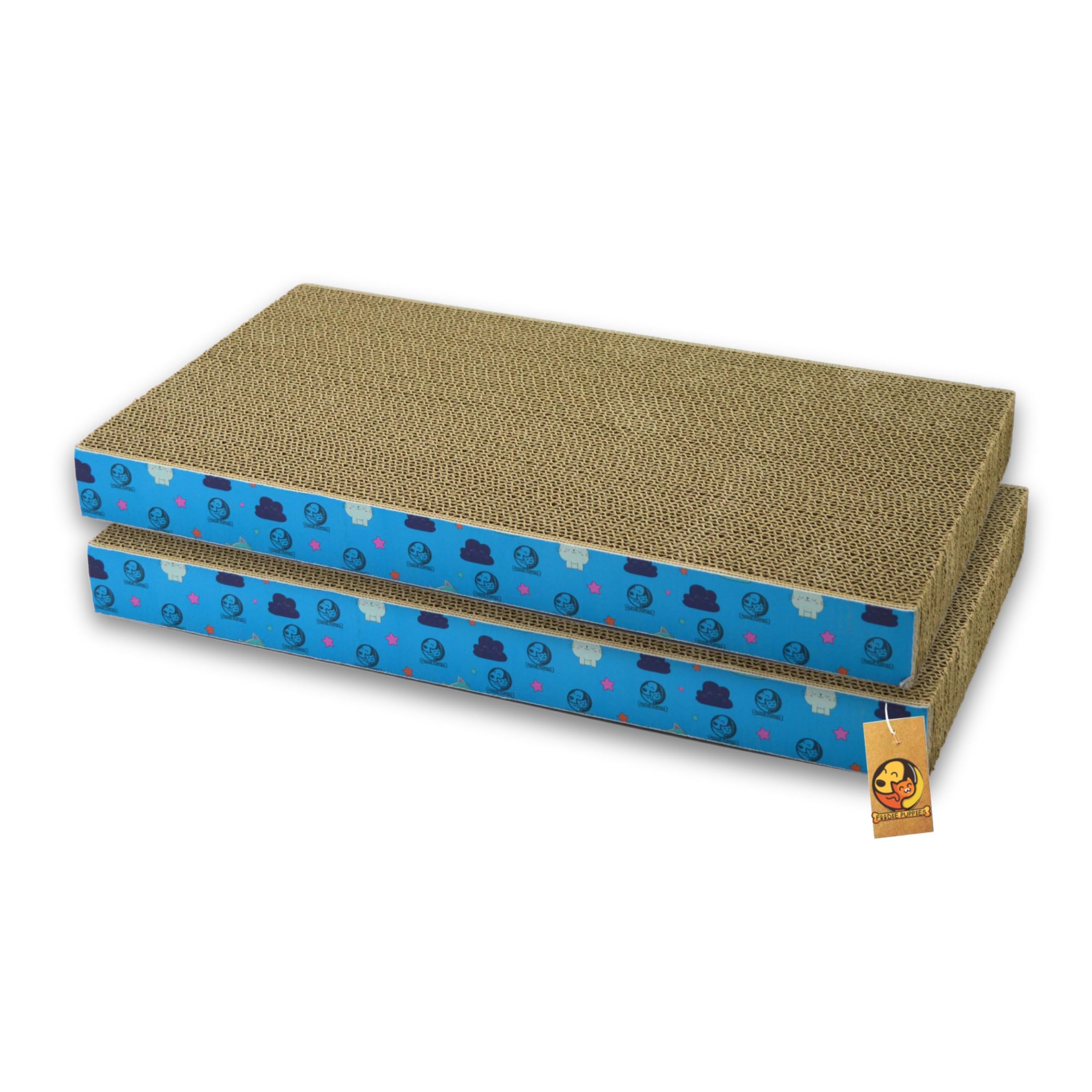 Foodie Puppies Flat Large Cat Scratcher with Catnip (Flat Scratcher) Pack of 2 | Corrugated Scratcher Cardboard for Indoor Kittens | Scratcher for Furniture Protection, Durable Texture Design (B0BN688BCY) Amazon Price History, Amazon Price Tracker