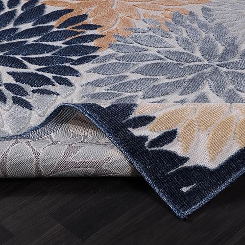 Miniatura 17 de CAMILSON Indoor Outdoor Rug 5x7 Bohemian Medallion Floral Area Rugs for Indoor and Outdoor Patios Easy-Cleaning Non-Shedding Living Room Garden and