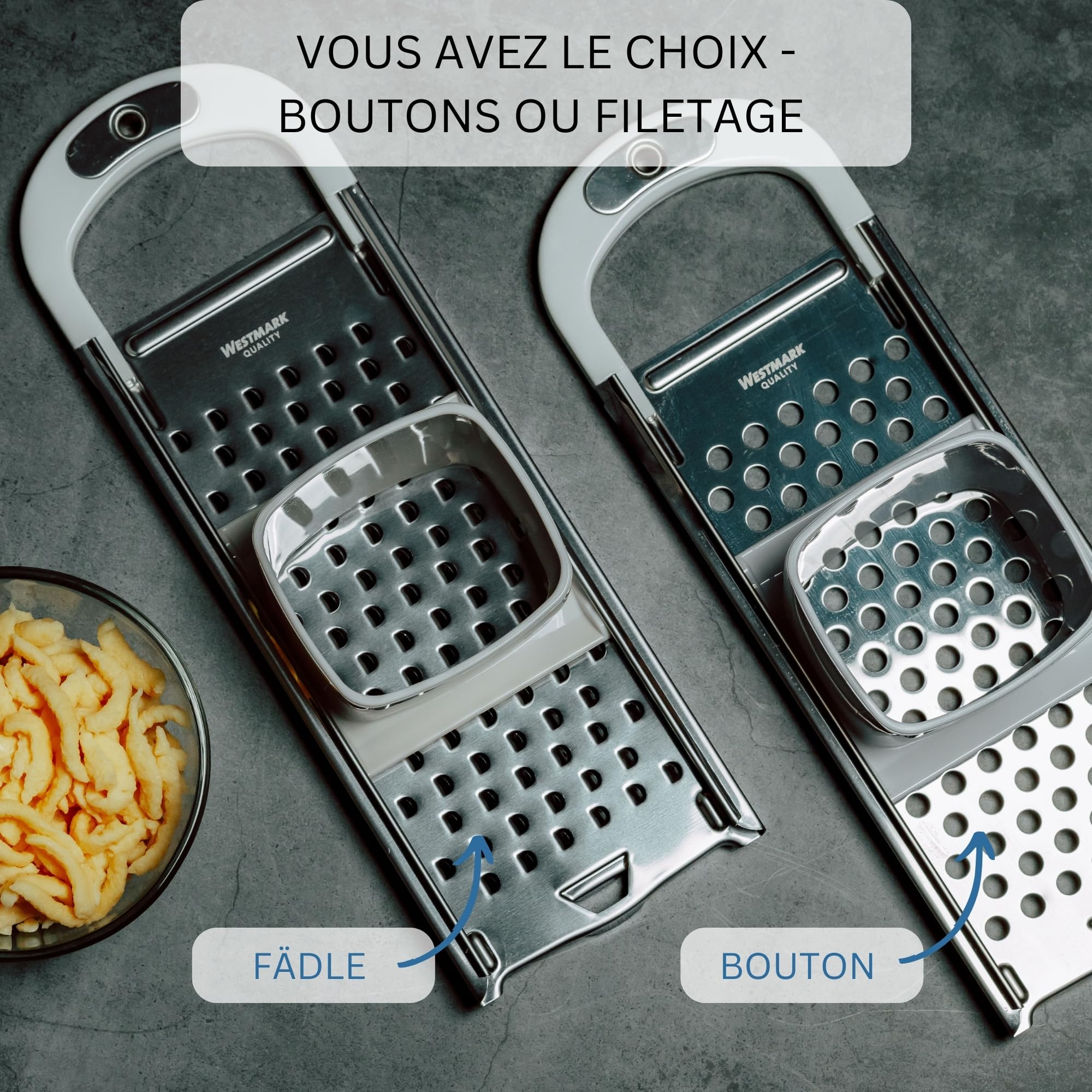 Trancheuse à Spätzle Westmark - Pour Faire Des Pâtes Maison Knöpfle & Spätzle Facilement - En Inox, Passe Au Lave-vaisselle - 11