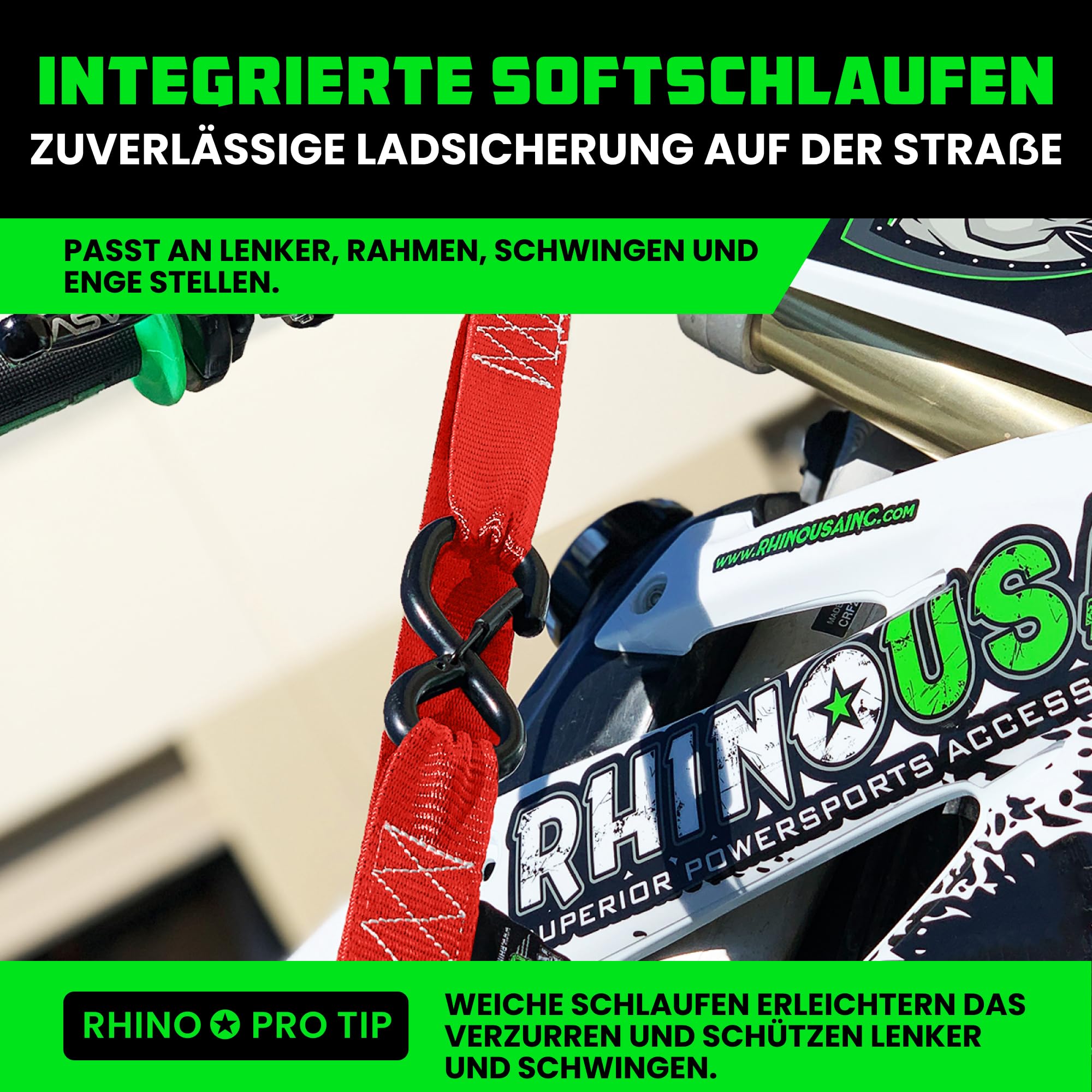 2 Stück Spanngurte Mit Nockenschnalle & S-Haken (1 Zoll X 6 Fuß) – Für Boot, Motorrad, Fahrrad, 400 Lbs
