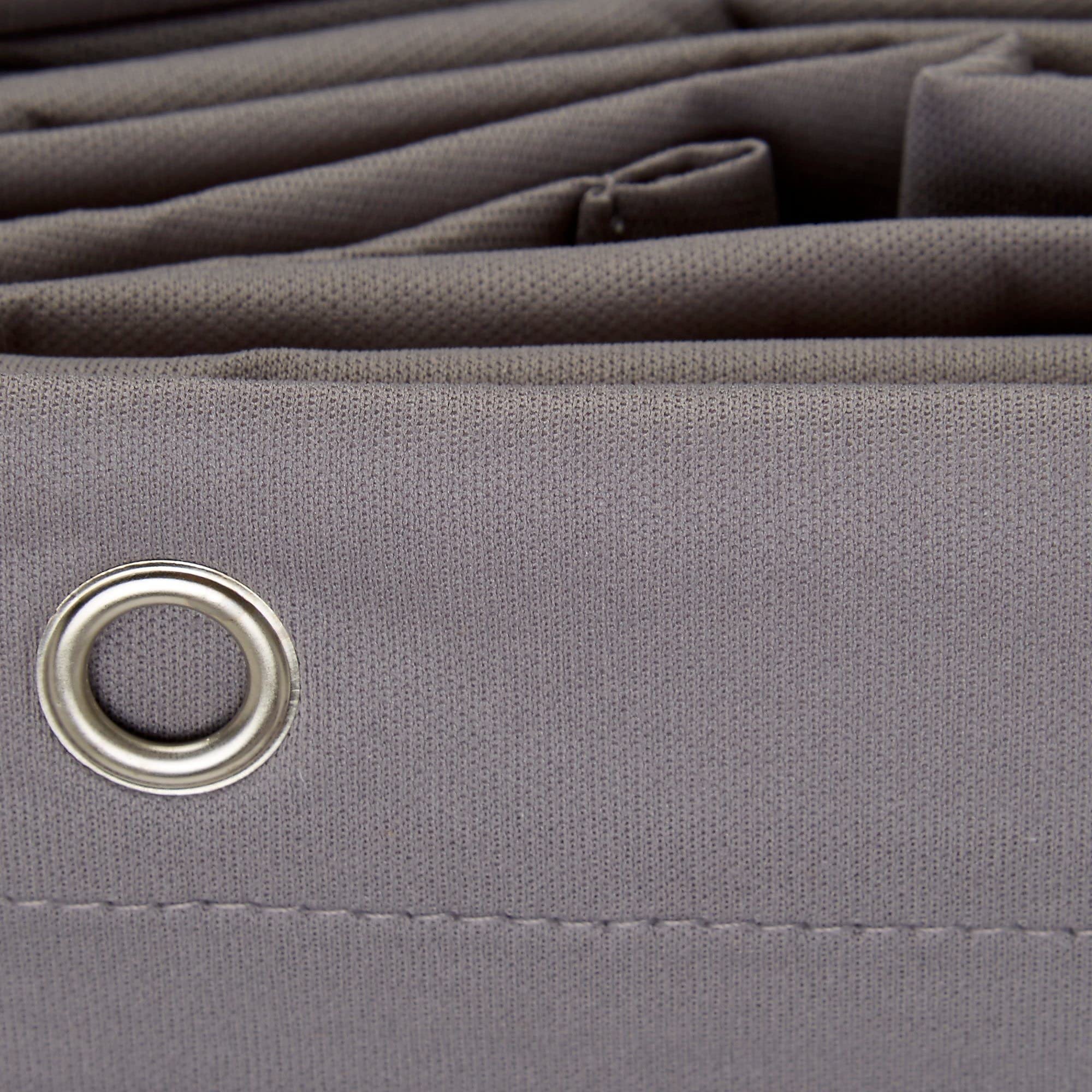 Zenna Home 72 in. H X 70 in. W Gray Solid Shower Curtain Liner Fabric