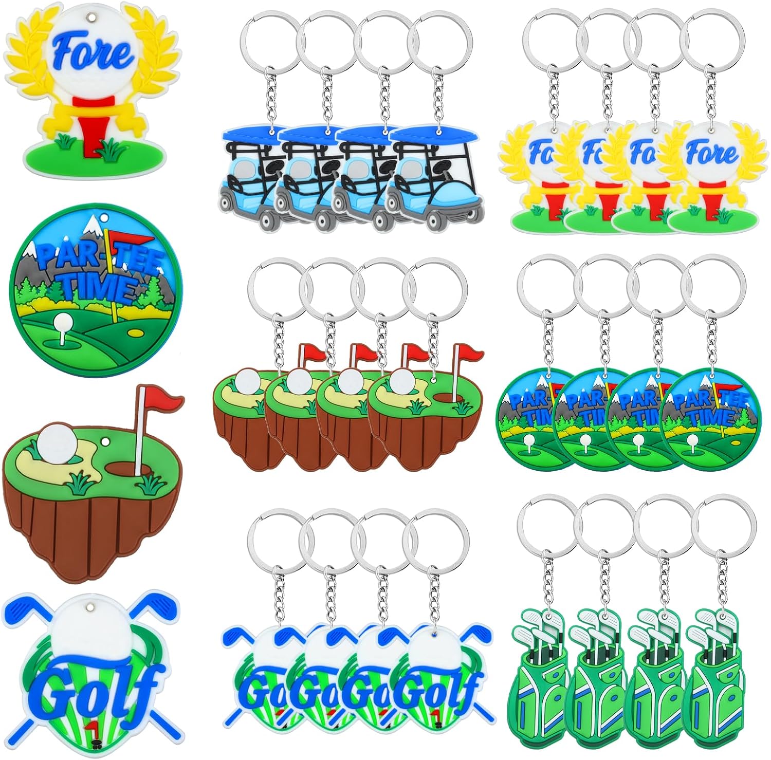 Serencatcher Golf Keychains, Golf Party Favors Include Golf