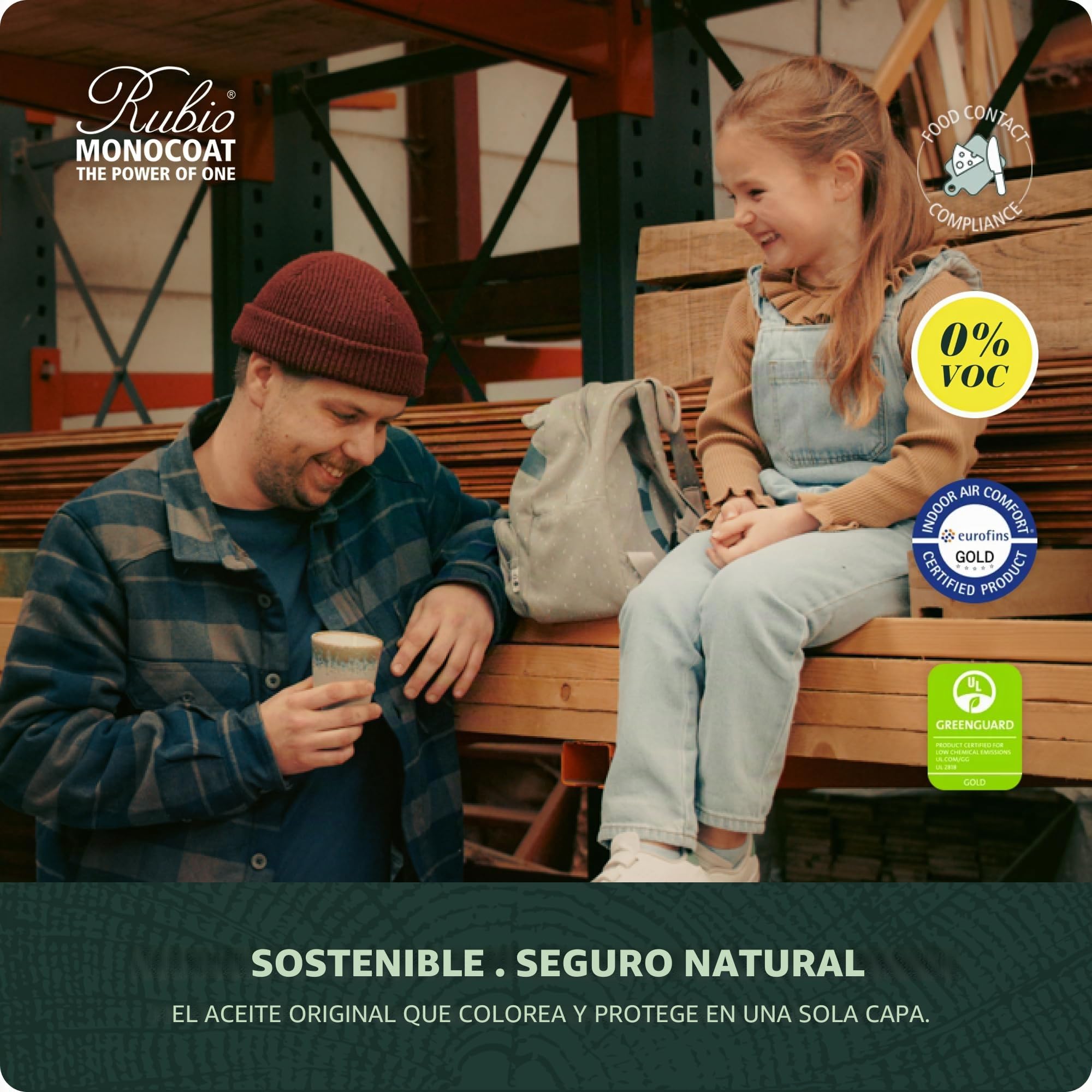 Aceite Rubio Monocoat Plus 2C Pure Eco2 para manchas en la madera (transparente)