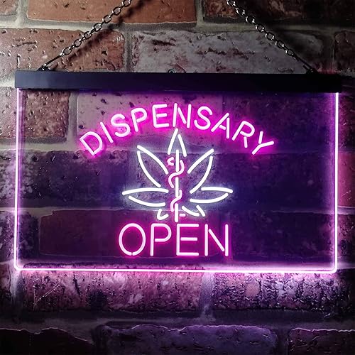 Miniatura 10 de ADVPRO Dispensary Open Shop - Letrero de neón LED de doble color, rojo y azul, 16 x 12 pulgadas, st6s43-i3374-rb