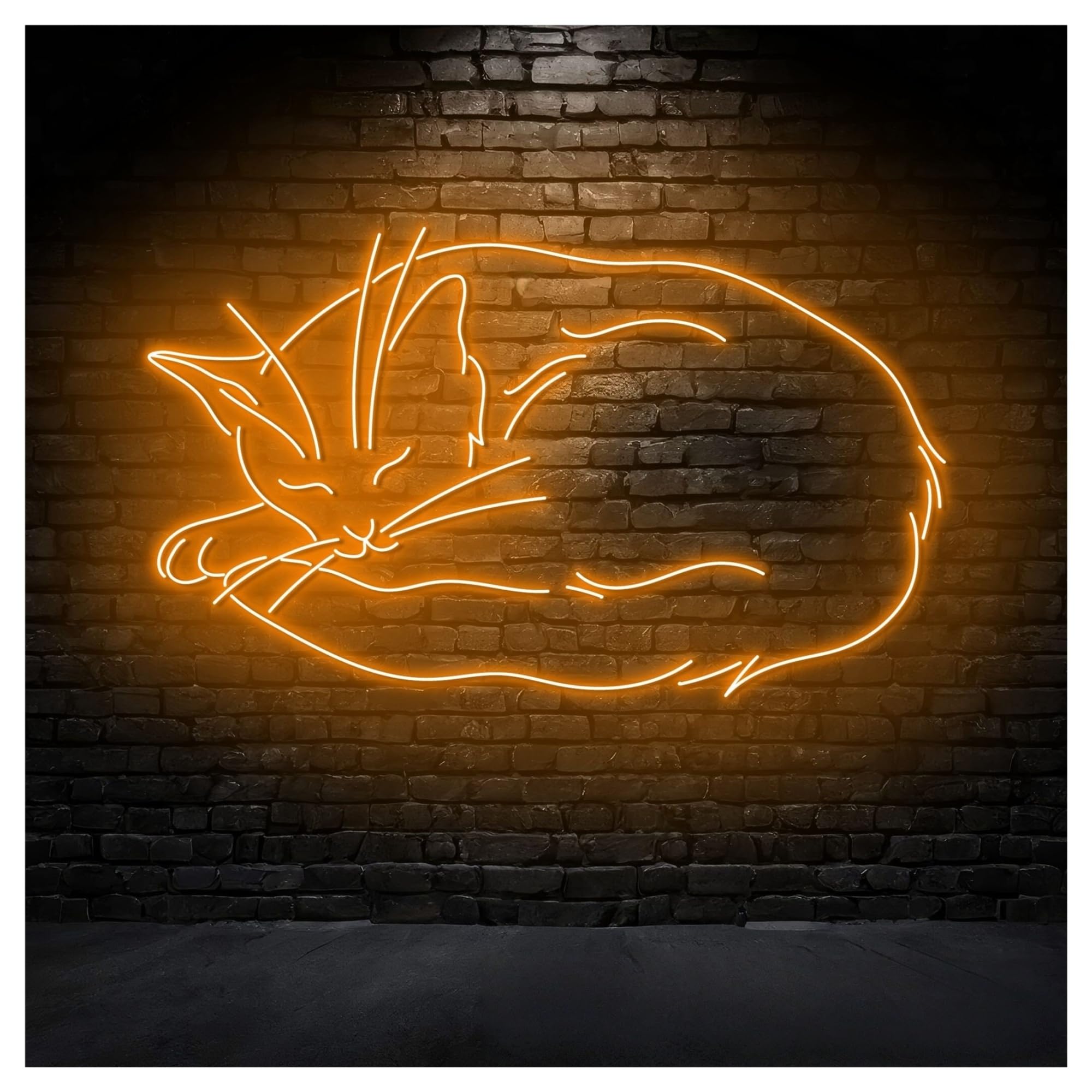 RONGCH Hanging Art Neon Signs Cat Neon Sign Animal Lover Bedroom Wall Home 50cm