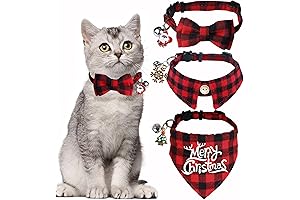 STMK 3-Pack Festive Christmas Bandanas for Cats