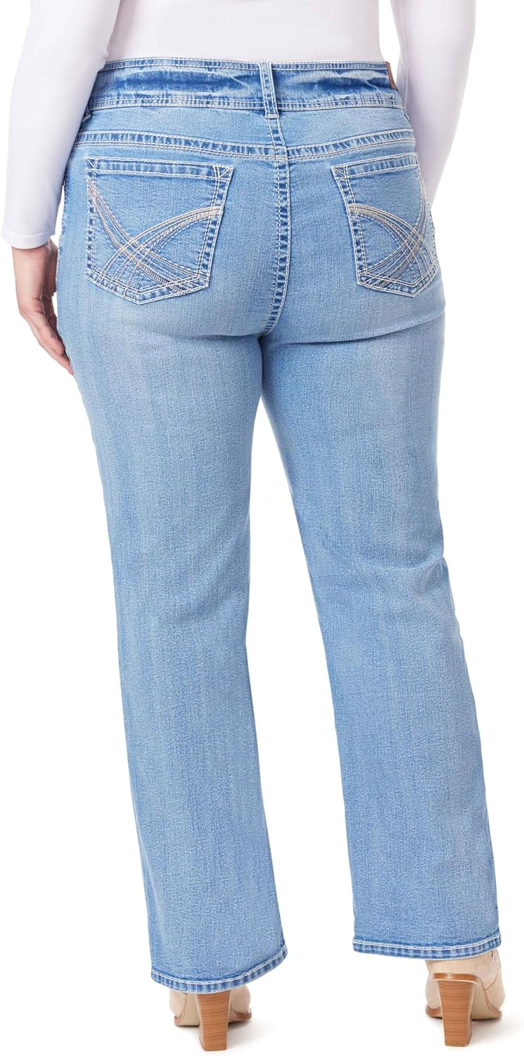 WallFlower Luscious Curvy Bootcut Jeans for Women, Mid-Rise Insta Stretch Denim, Size-Inclusive Juniors Jeans, Sizes 0 to 24 - Image 2