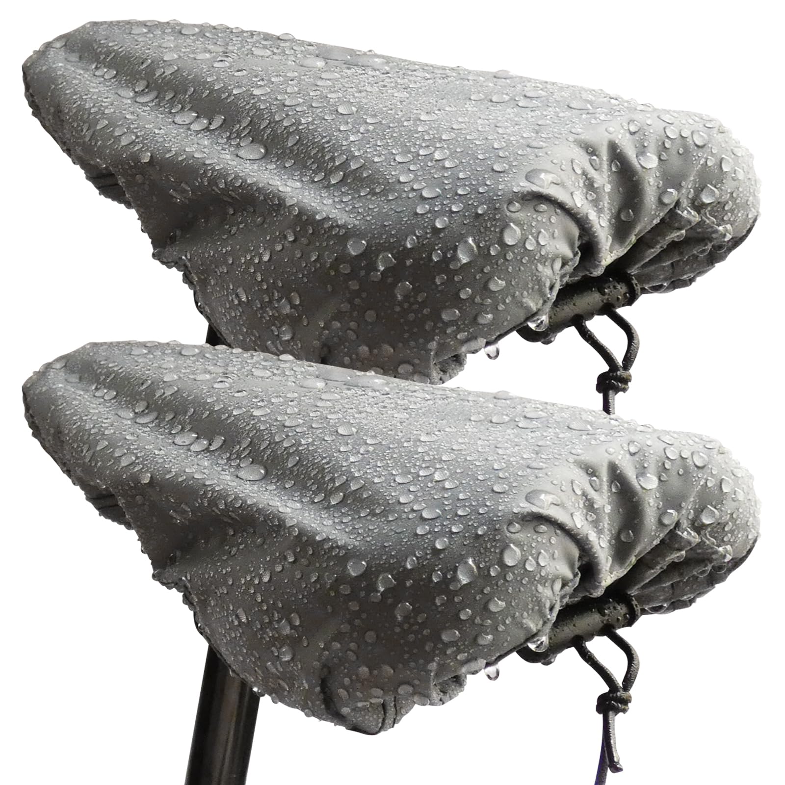 Waterproof Bicycle Seat Covers Dustproof Rainproof UV-Resistant and Windproof Easy to Install and Clean Reusable Suitable for Men’s and Women’s Mountain Bike and Narrow Seats(2pcs Gray)