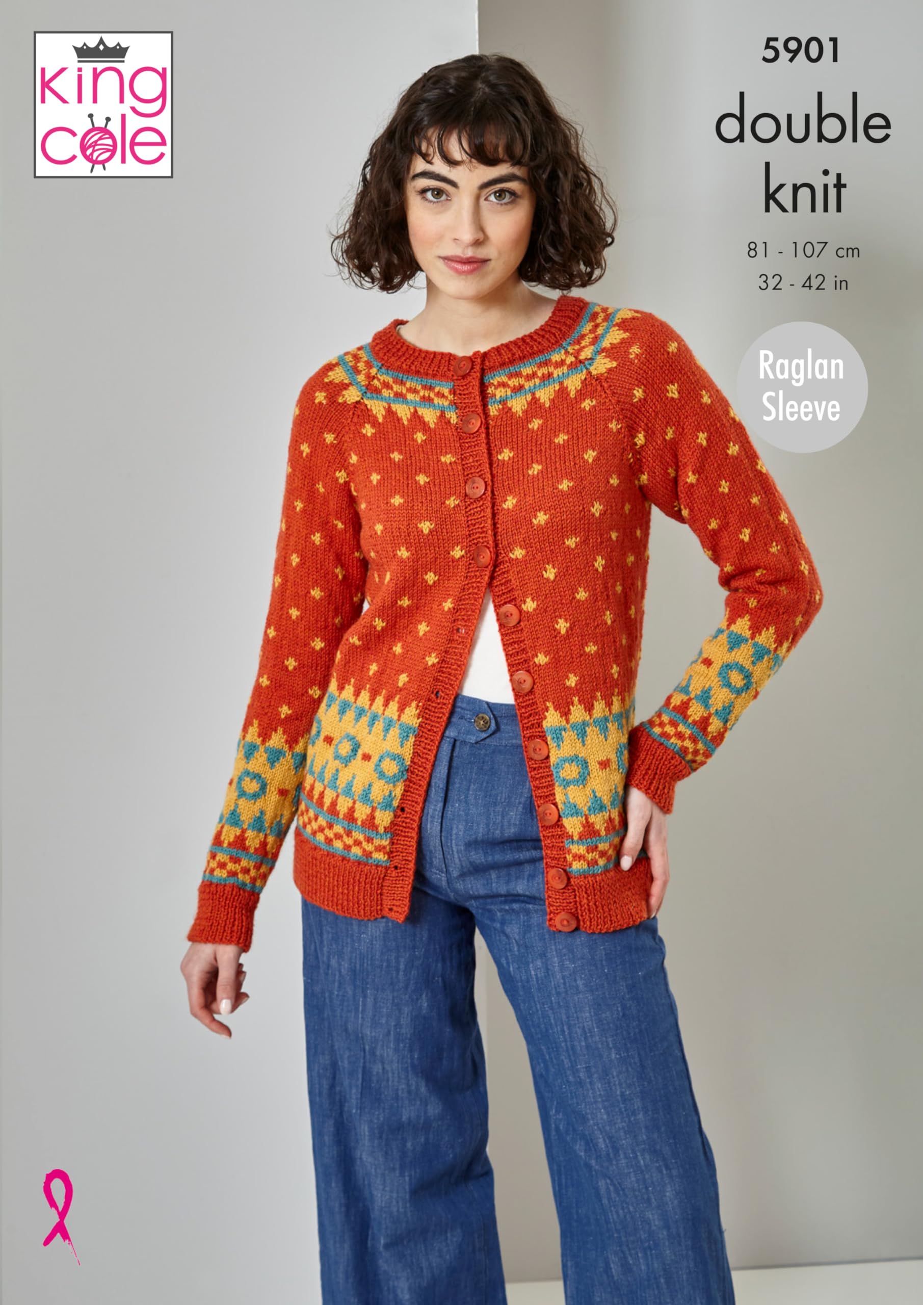 King Cole 5901 Knitting Pattern Womens Cardigan and Sweater in Majestic DK