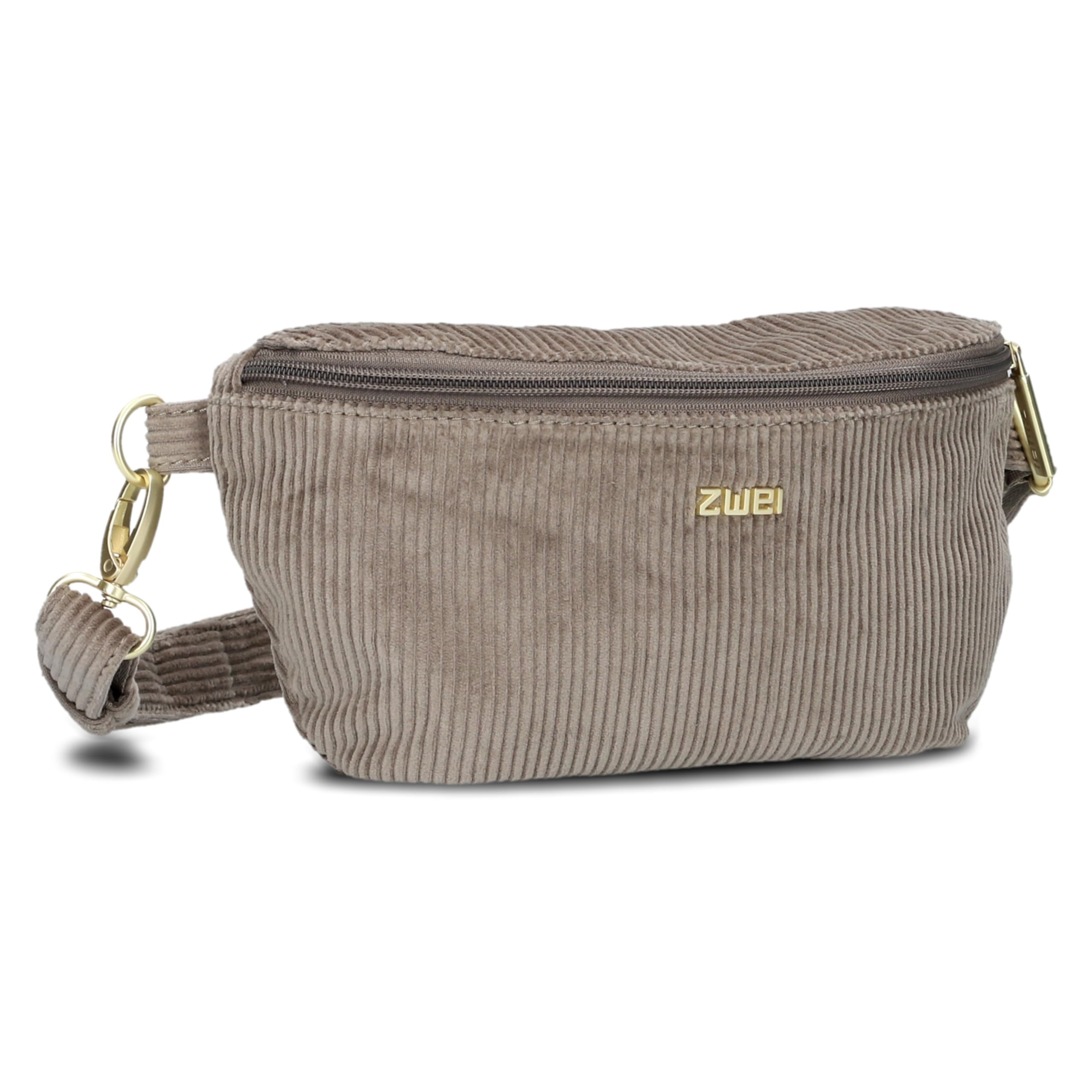 Zwei Damen Hip Bag Mademoiselle.M MH4 Bauchtasche 25 cm 1 Liter aus hochwertigem Kunstleder, Crossbody Bag wasserabweisend, 3-in-1 Bequeme Brusttasche, Gürteltasche & Hüfttasche