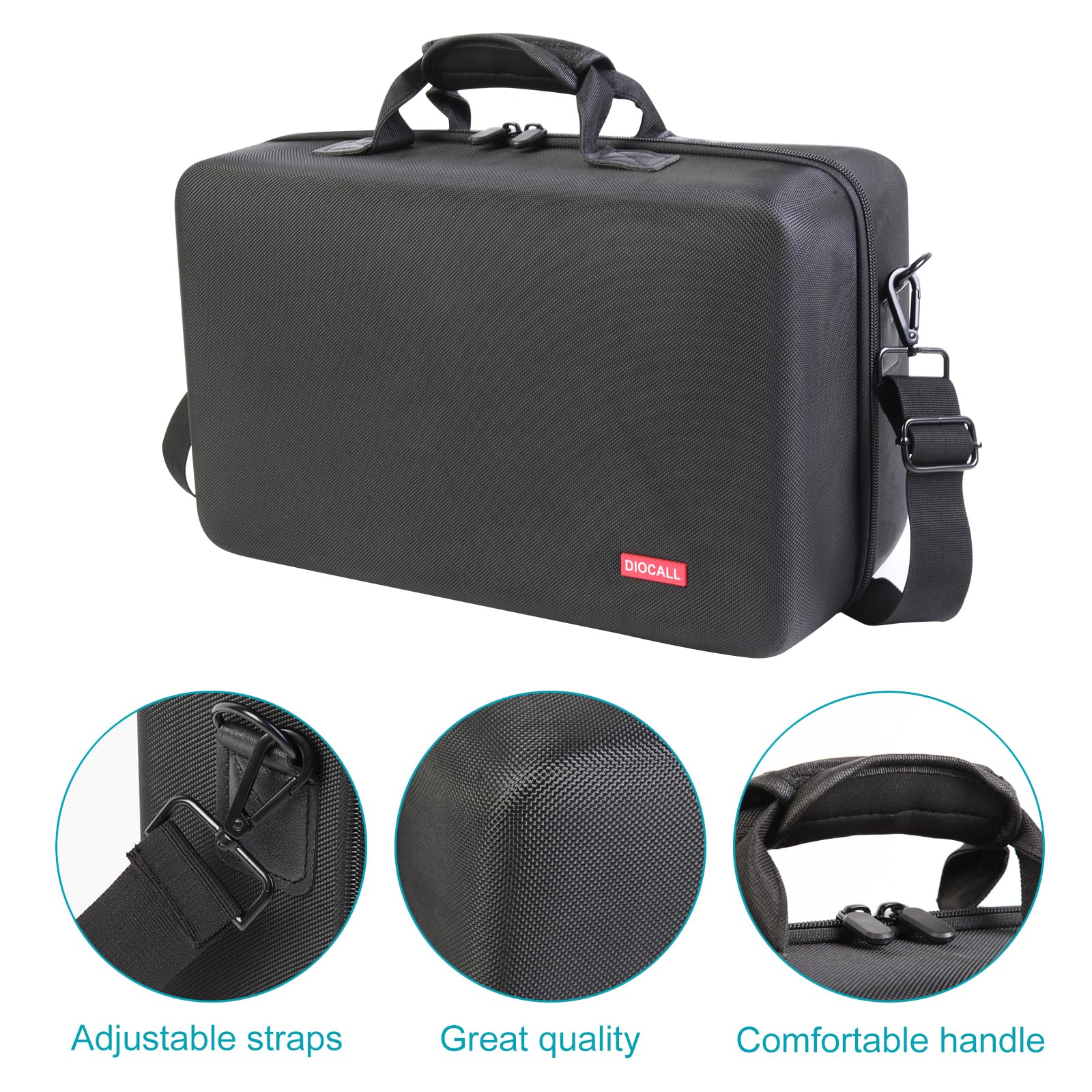 Diocall Custodia rigida compatibile con PS5 Slim 2023, custodia protettiva da viaggio per console PlayStation 5 Slim, controller DualSense, accessori