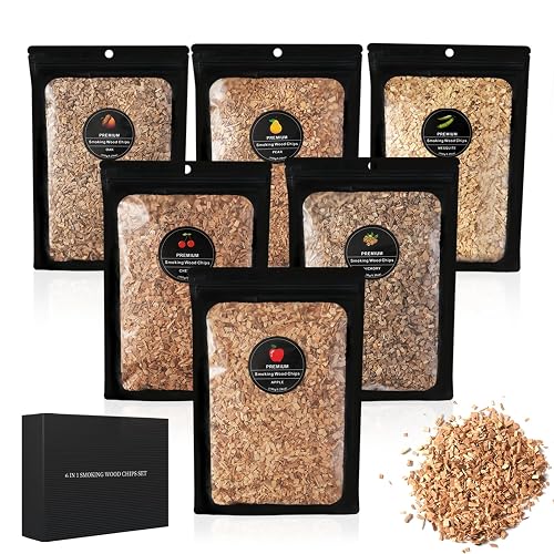 Smoking Wood Chips 6 Flavors 5.29oz