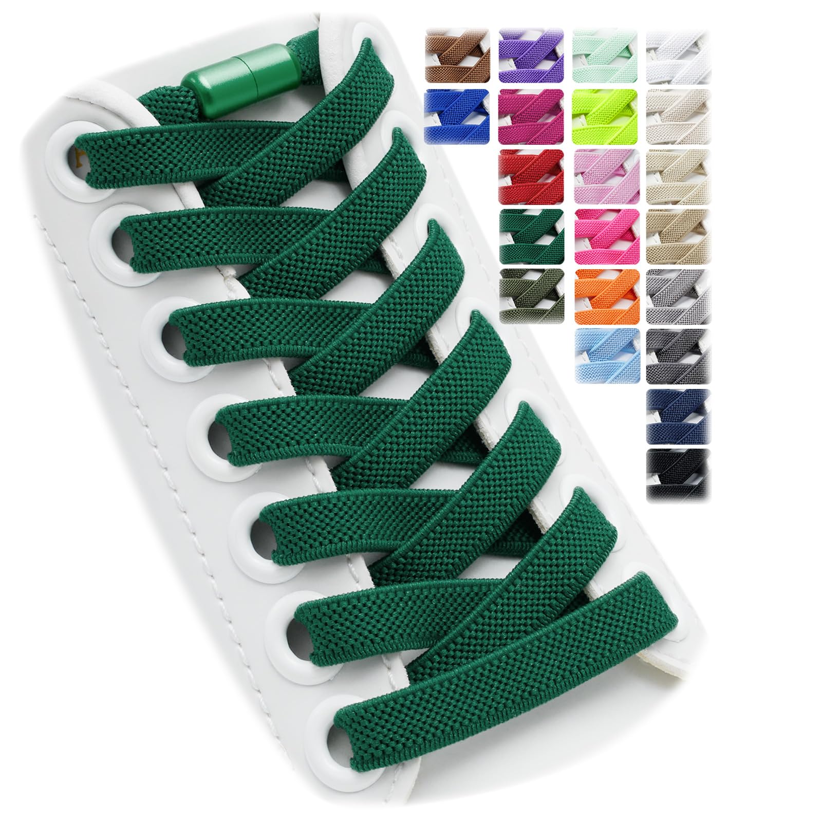 Puzeam 2 Pairs Elastic Laces - Elastic No Tie Shoe Laces for Kids, Adults Sneakers Shoes — view 17