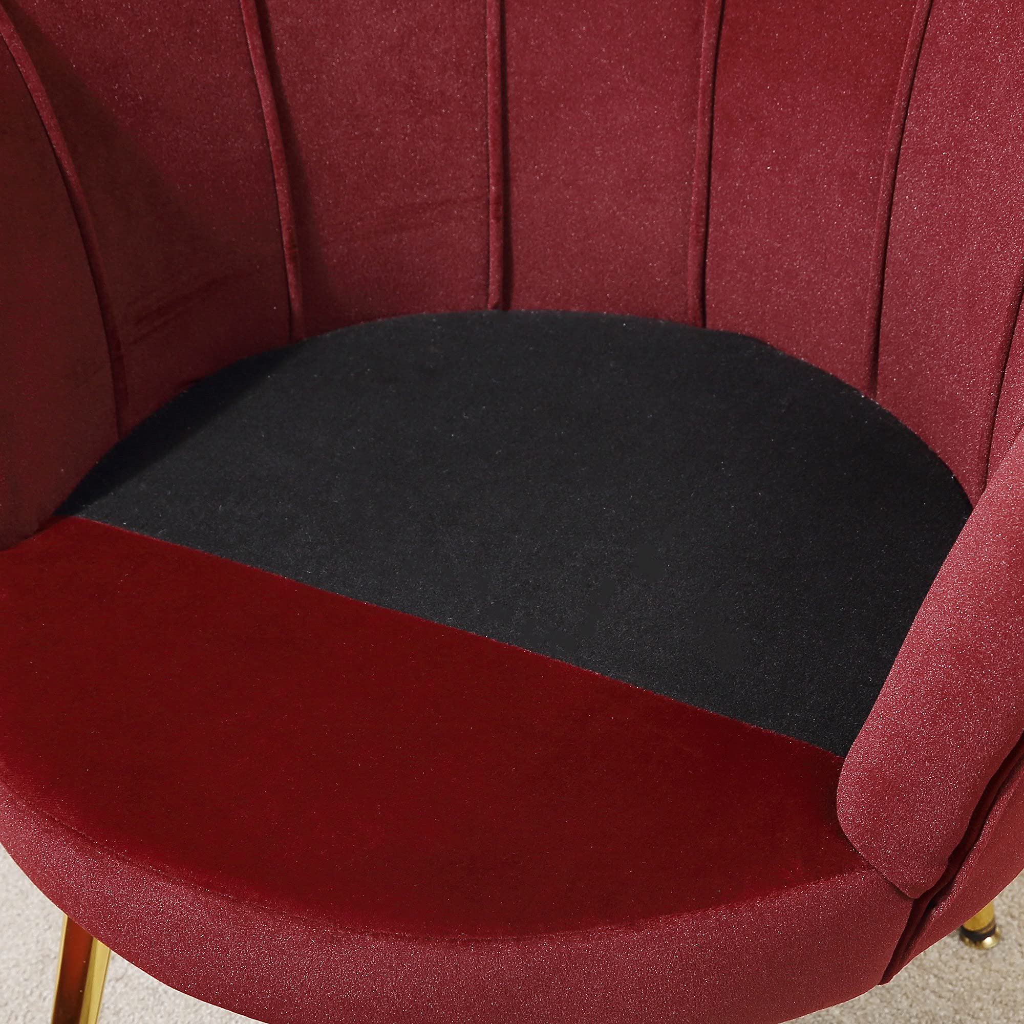 HomCom Poltrona in Velluto Rosso - Rosso
