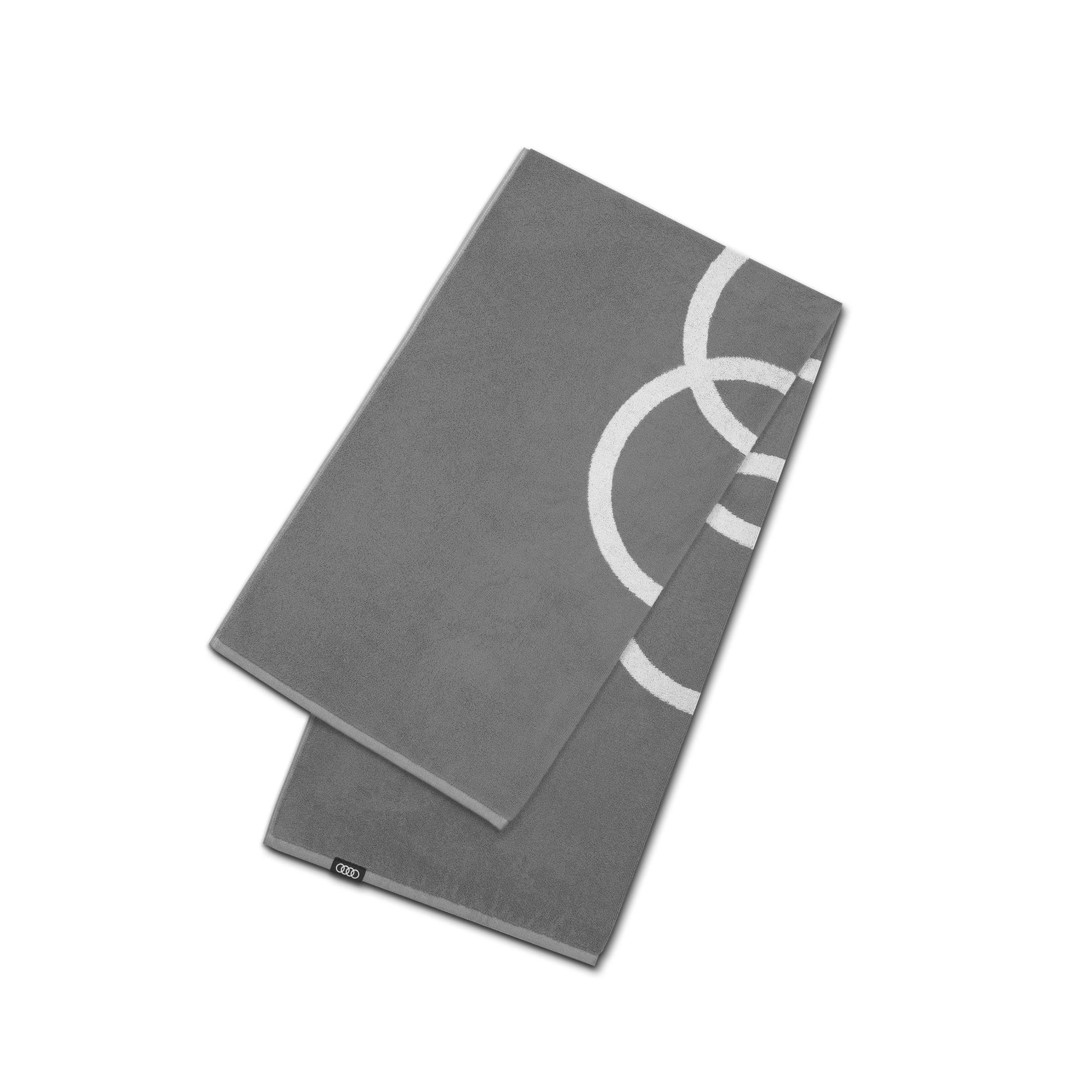 Audi - Asciugamano grigio chiaro, 50 x 100 cm