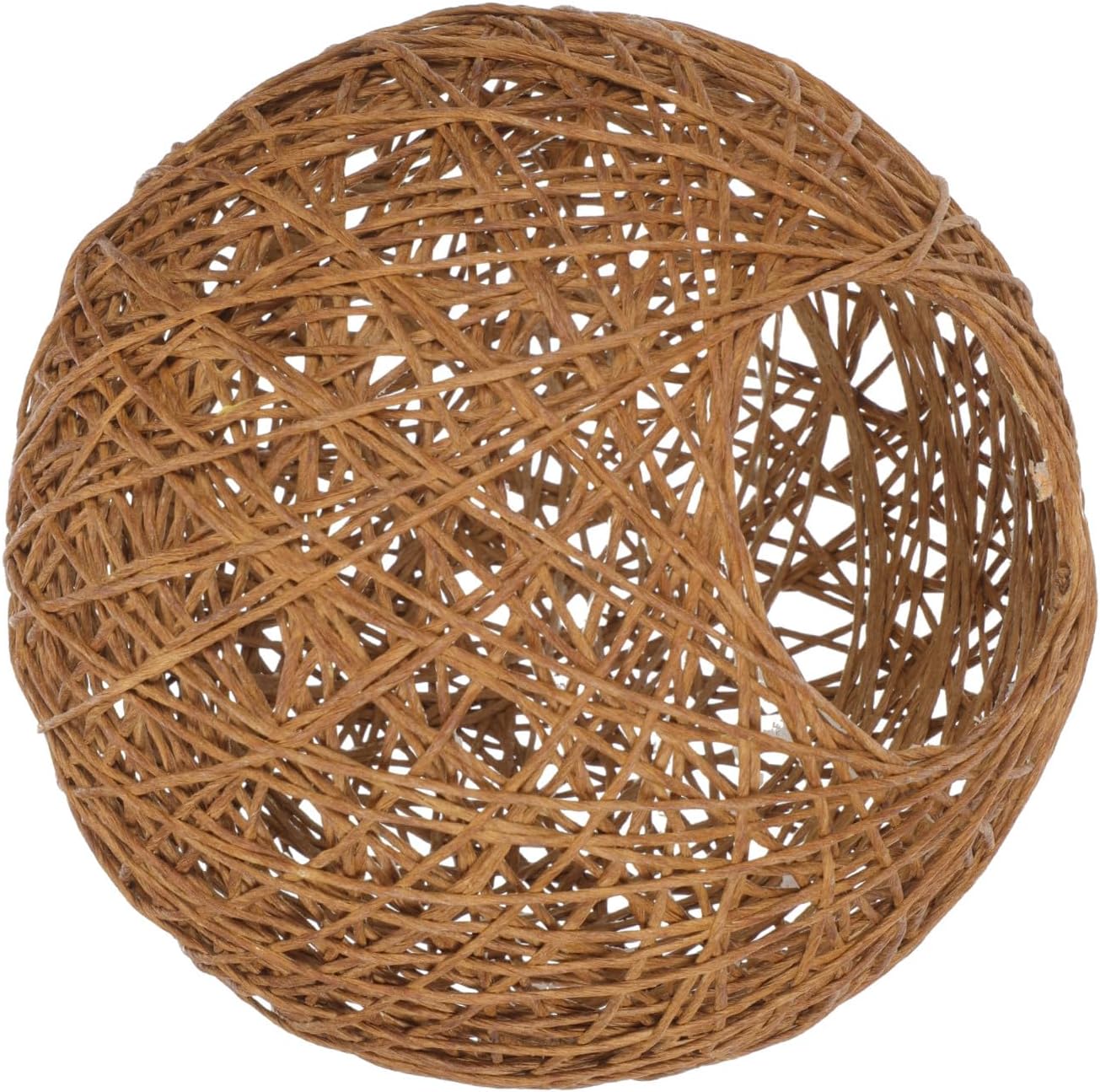 VILLCASE Rattan Woven Lampshade Boho Ceiling Light Cover Round Ball Design for Table and Pendant Lamps Sturdy Light Protector for Home Decor
