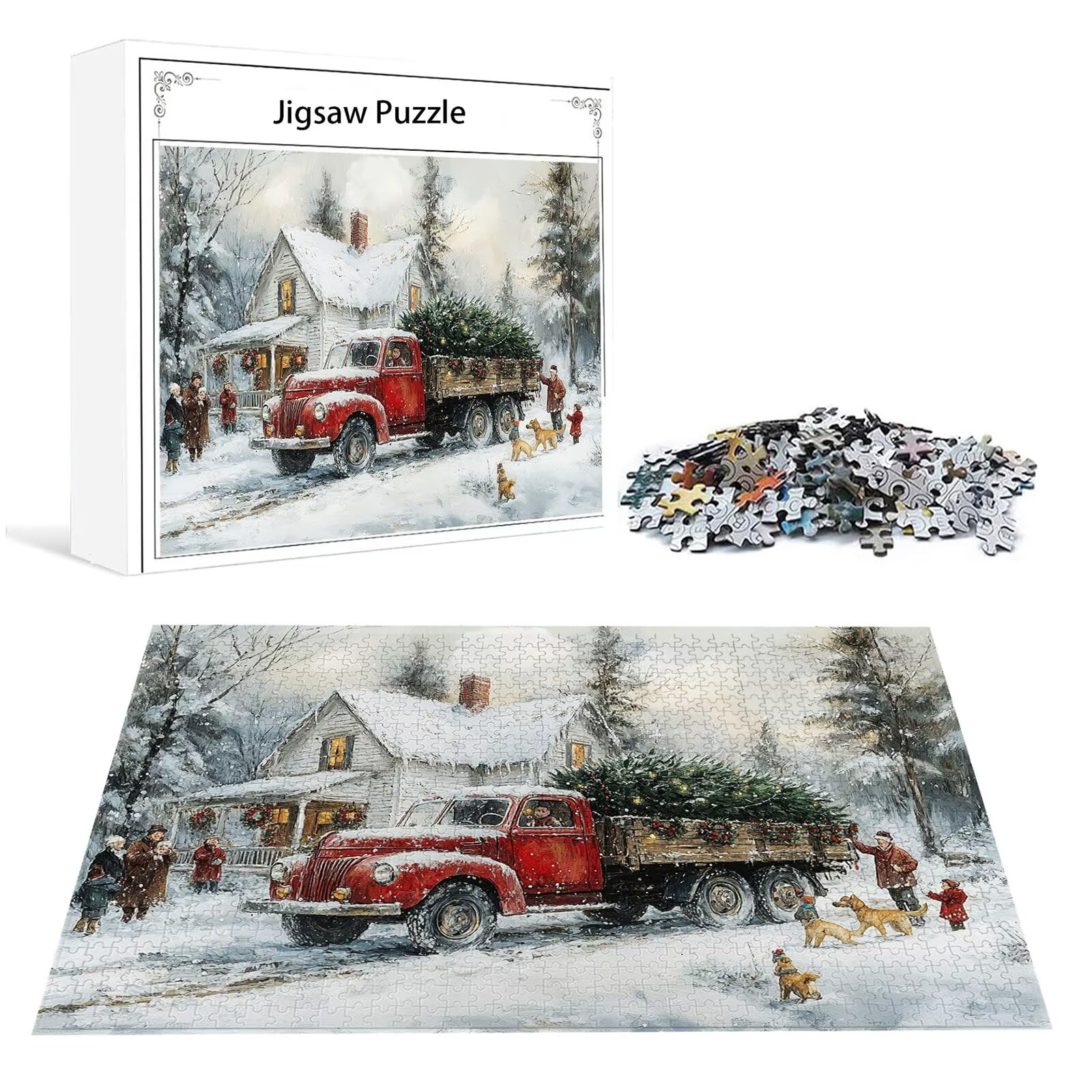 Voiture Puzzle 5000 Pieces Adultes Maisons Puzzles Classiques Panorama Bois Difficile Impossible Geant Jigsaw Jeu éducatif Défi Jouet pour Enfants et Adulte dès 14 Ans Cadeau Homme Femme P-875