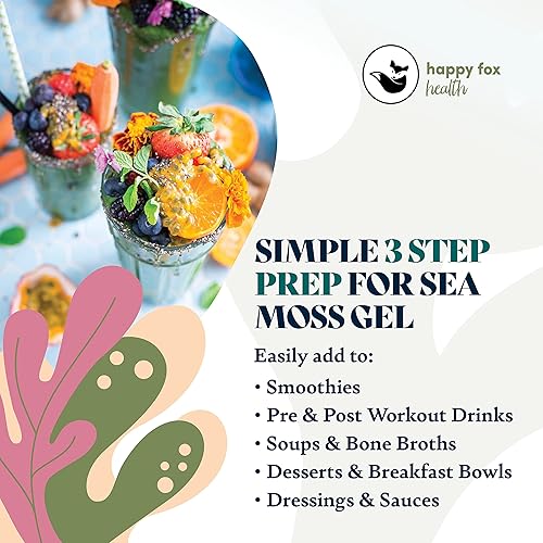 Miniatura 3 de Brain & Body Gold Raw Bundle  Cápsulas de oro orgánico de musgo marino crudo y hongos inteligentes  Complejo de musgo marino irlandés y hongos,