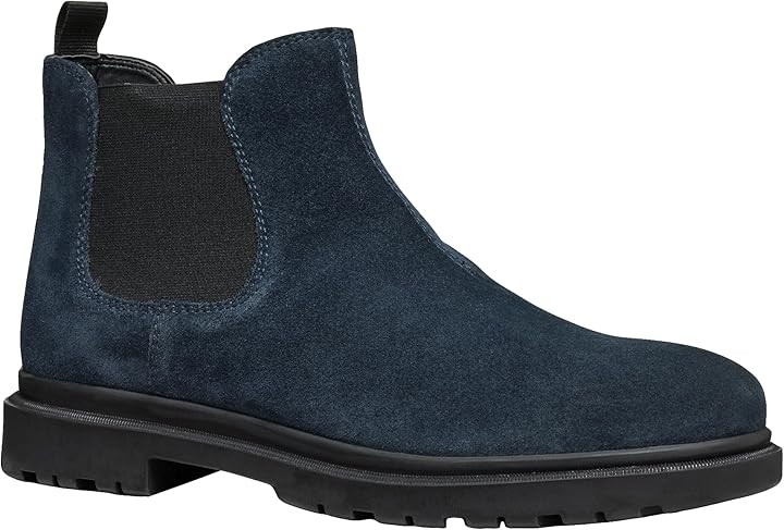 Geox u andalo a scarpe stivaletti per uomo in pelle scamosciata blu navy u16dda00022