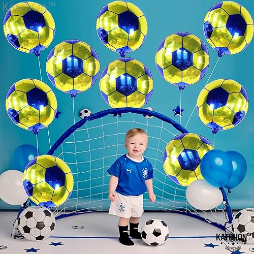 Miniatura 10 de Grandes globos de fútbol de 22 pulgadas color rojo paquete de 6 globos rojos de pelota de fútbol  Globos de fútbol de cumpleaños fútbol nocturno