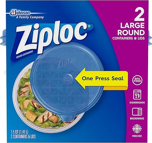 Ziploc Tazón grande Snap 'N Seal tapa 48 onzas contenedores 2 ct