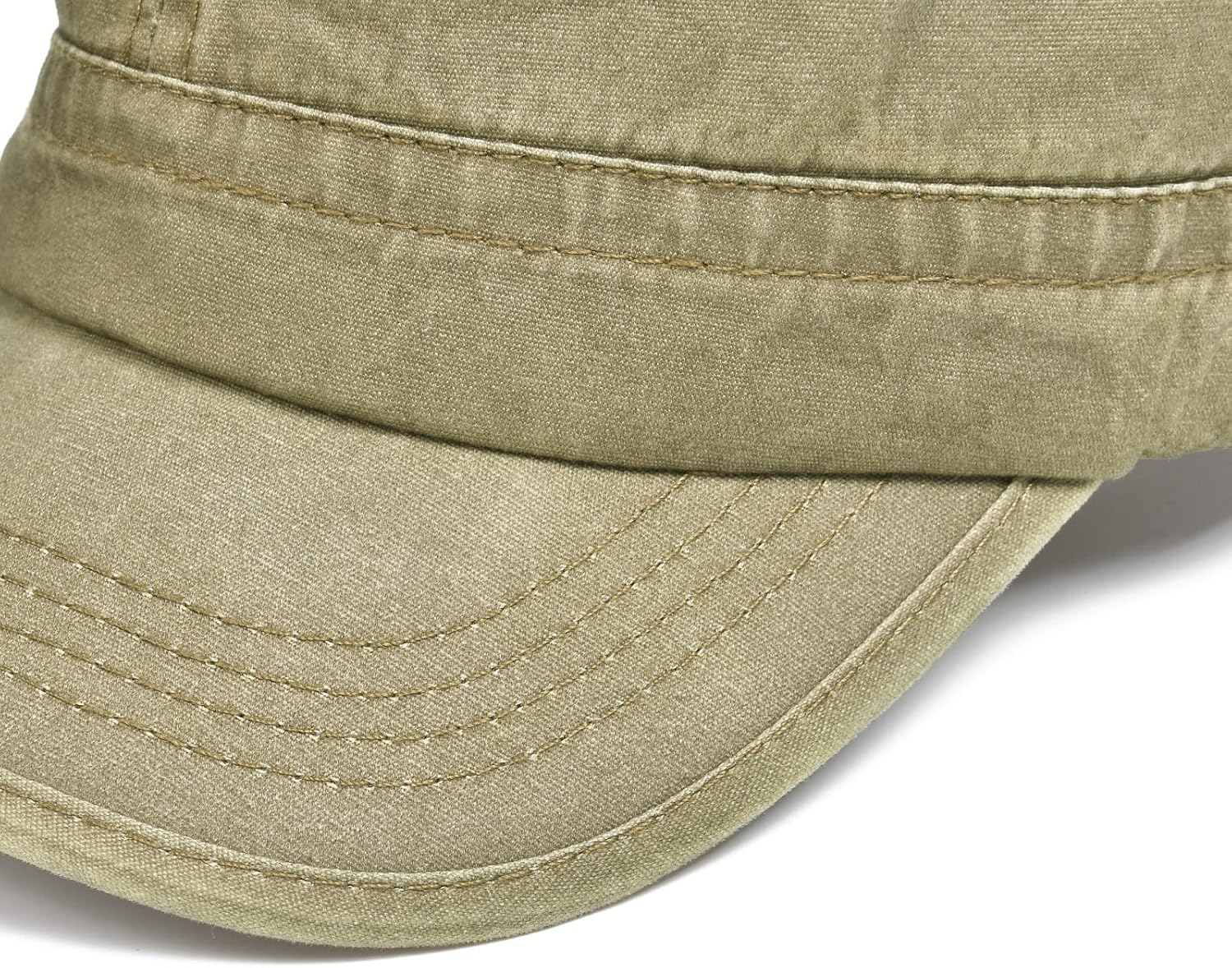 VOBOOM Washed Cotton Military Cadet Army Caps Unique Design Vintage Flat Top Hat - Image 7