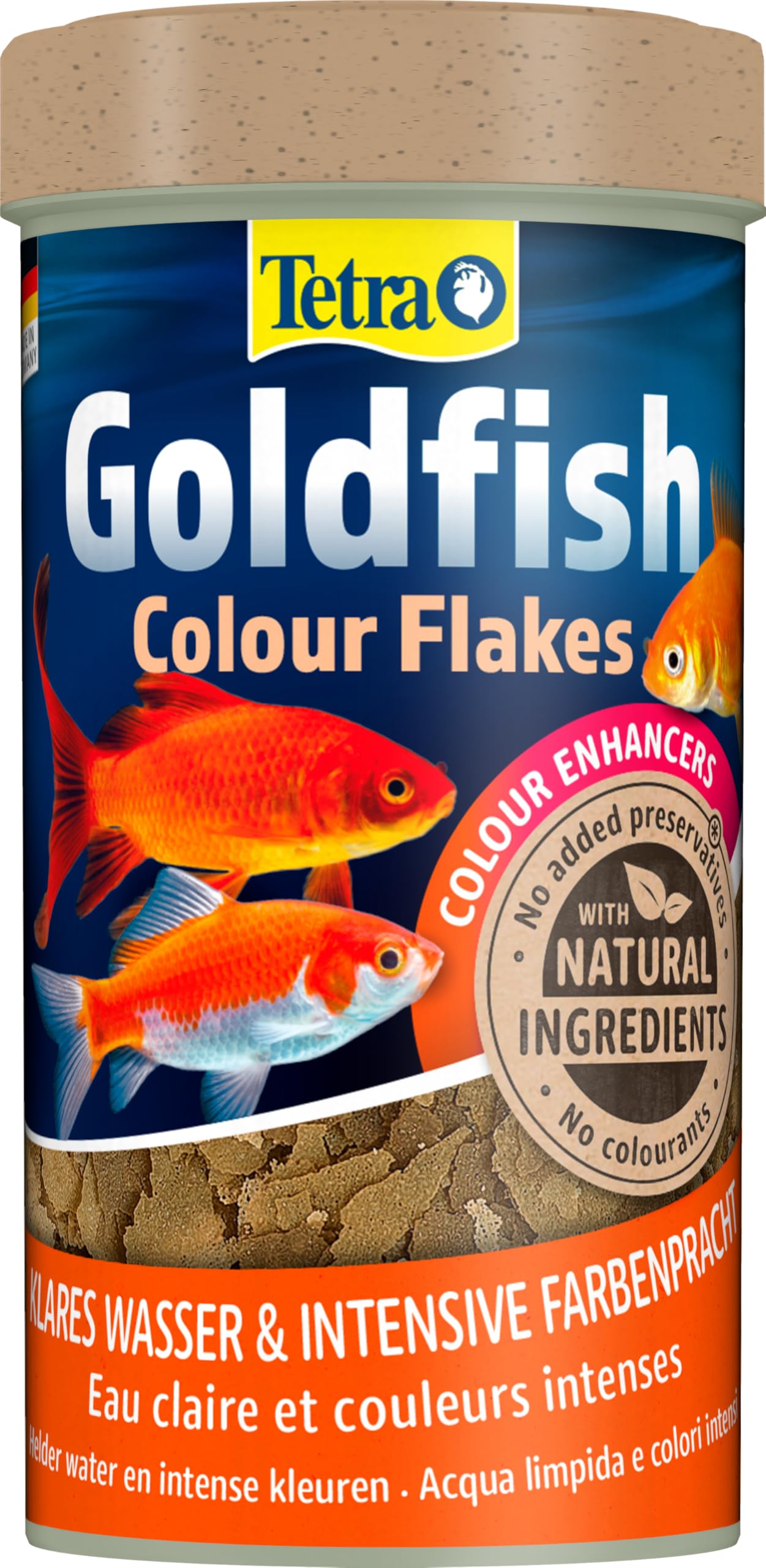 Tetra Goldfish Colour Flakes Alimento para carpines dorados, 250 ml | Colores brillantes e intensos | Para todos los carpines dorados