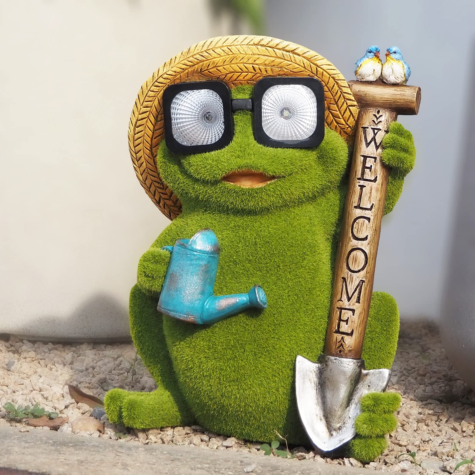 Outdoor Garden Decor Frog Statues Solar LED Lights Sculptures Outside Patio Yard  Lawn Ornaments Porch Figurine Decoration Housewarming GIF : Amazon.com.au:  Garden