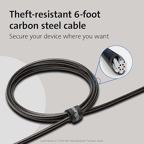 Miniatura 5 de Kensington ClickSafe® Candado combinado para laptop para ranura de seguridad en forma de cuña (K67936WW), color negro