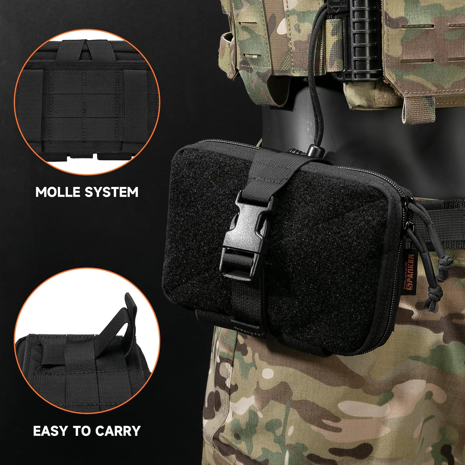 EXCELLENT ELITE SPANKER Tactical Molle Rip Away Ifak Pouch Utility First Aid Pouch Medical EMT Bag - Image 6