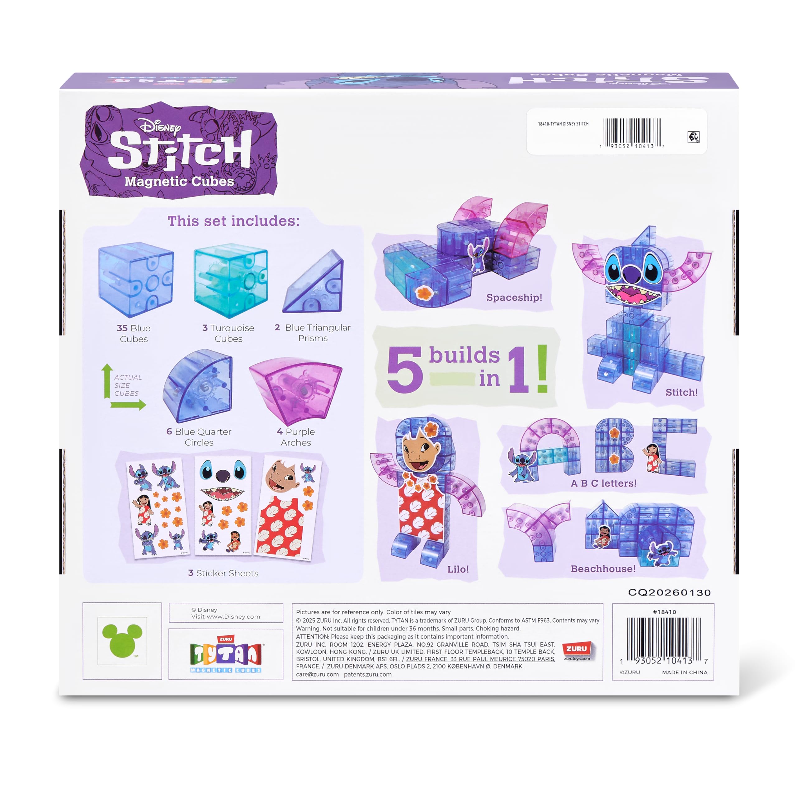 Offizielles Disney Stitch Tytan Magnetwürfel-Set von ZURU