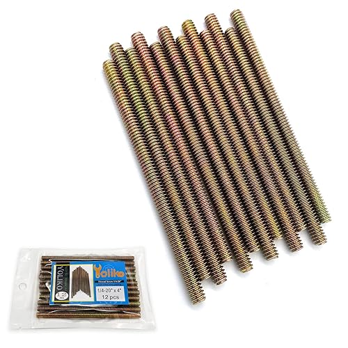 Miniatura 76 de 8 piezas de zinc plateado completamente roscado varilla de acero al carbono tornillo de rosca larga 5/16x3 para muebles jardín barandilla montaje