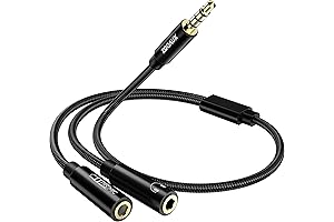 Kingtop Headphone Mic Splitter 3.5mm: Your Essential Audio Companion for Flawless Communication