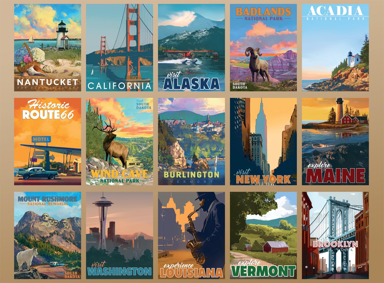 Buffalo Games - David Owens - Brilliant Travel - 1000 Piece Jigsaw Puzzle for Adults -Challenging Puzzle Perfect for Game Nights - Finished Size is 26.75 x 19.75
