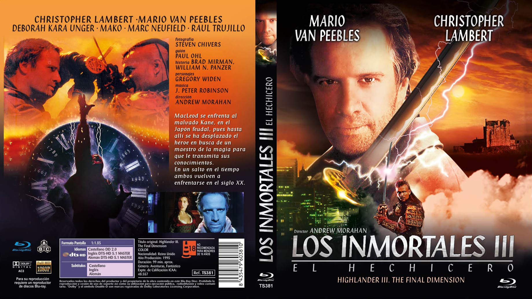 Los Inmortales El Hechicero DVD Highlander III. The Final Dimension [Blu-Ray] [Import]