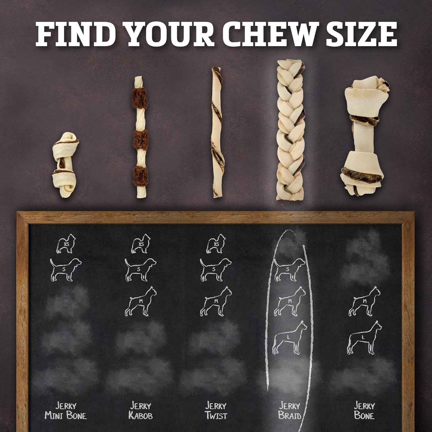 Buff Ran hide-Dog Treats – Braided Jerky Chews Made with