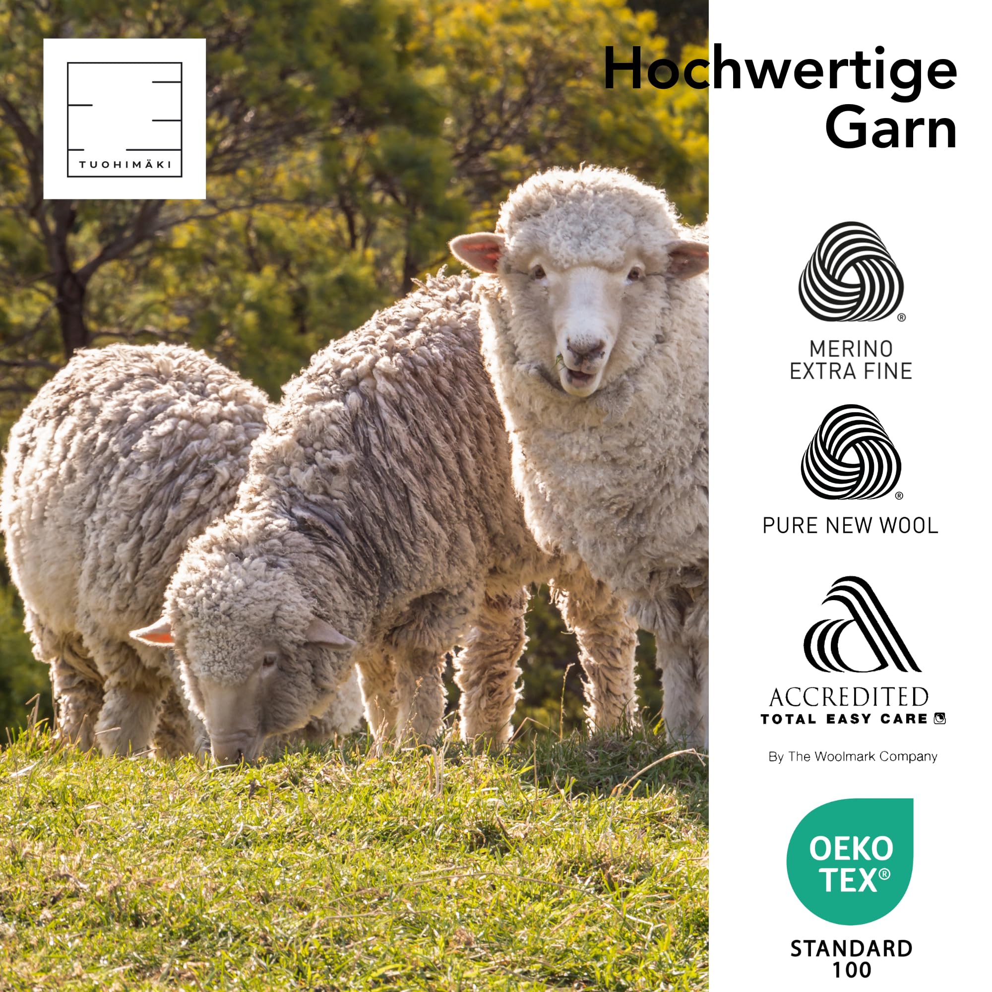 Fisherman Beanie für Herren und Damen, Merino Mütze aus 100% Merinowolle, Fischermütze Docker Mütze eng anliegend, temperaturregulierend, Made in Finland, Farben Schwarz, Rot, Beige