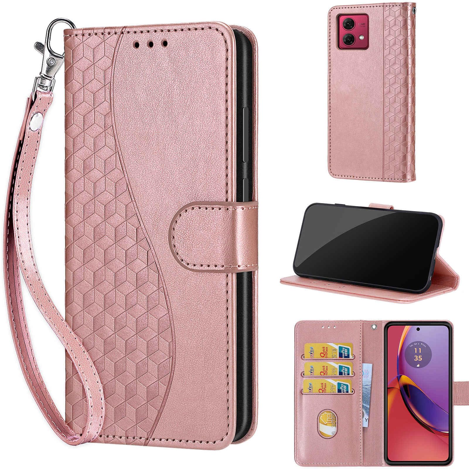Leder Flip Case Für Motorola Moto G84 5G – Mit Magnetverschluss, Standfunktion & Kartenfächern In Grau