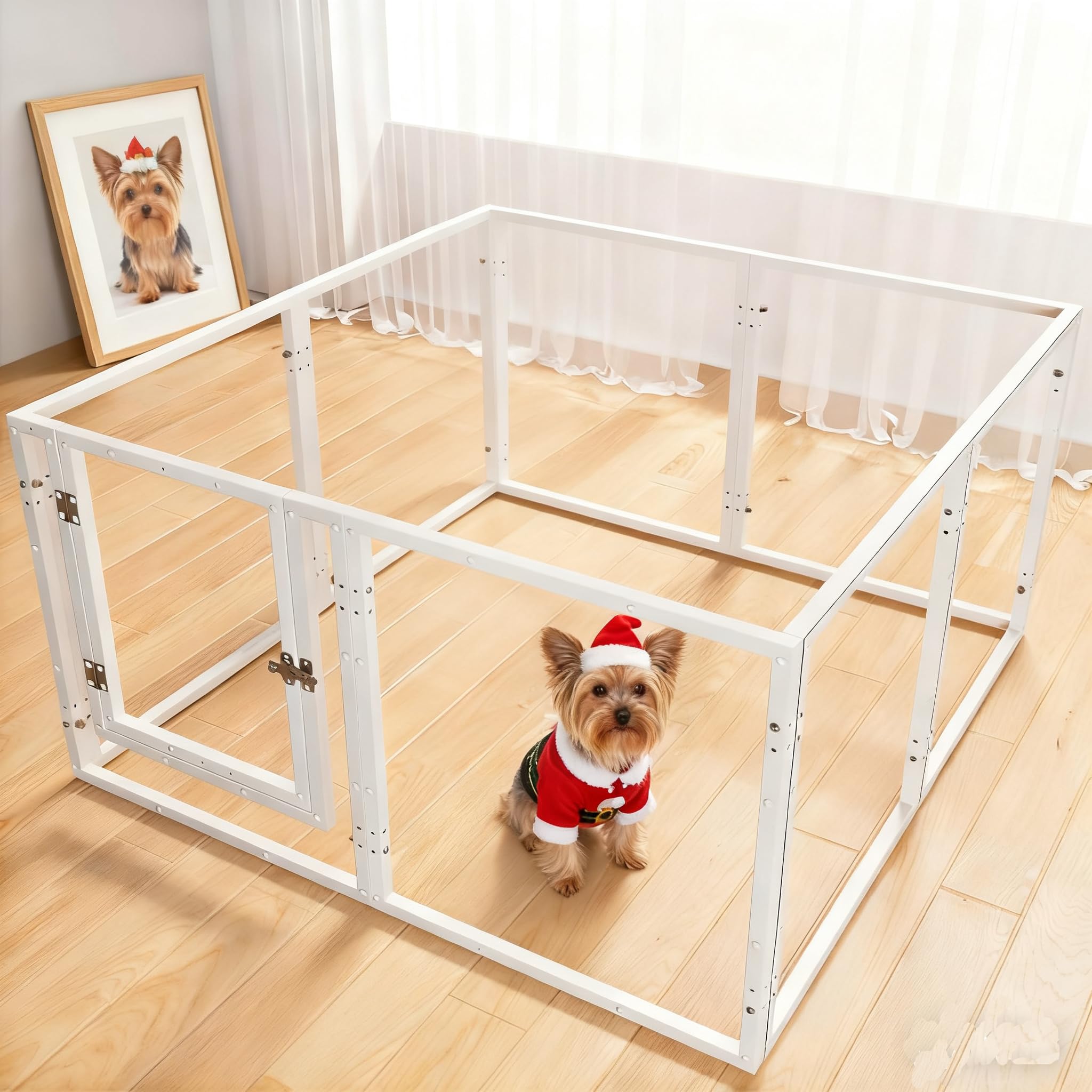 Amazon.com : Clear Acrylic Dog Playpen with Door,Puppy Fence