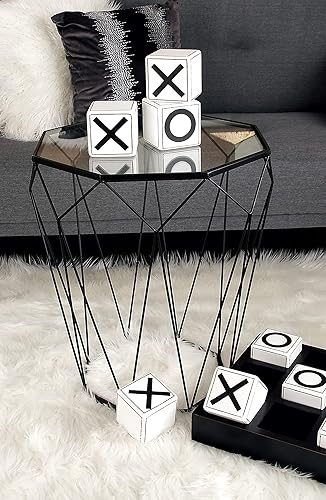 Miniatura 3 de Deco 79 Mesa decorativa de cristal de metal, 20 "x 22"