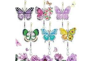 DIY Butterfly Diamonds Paintings Kits: Unleash Your Creativity with 6 Vibrant Suncatchers
