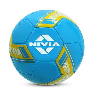 Nivia Spinner Machine Stitched Football , Size - 5 (Material: PVC & Rubber) Blue (Argentina)