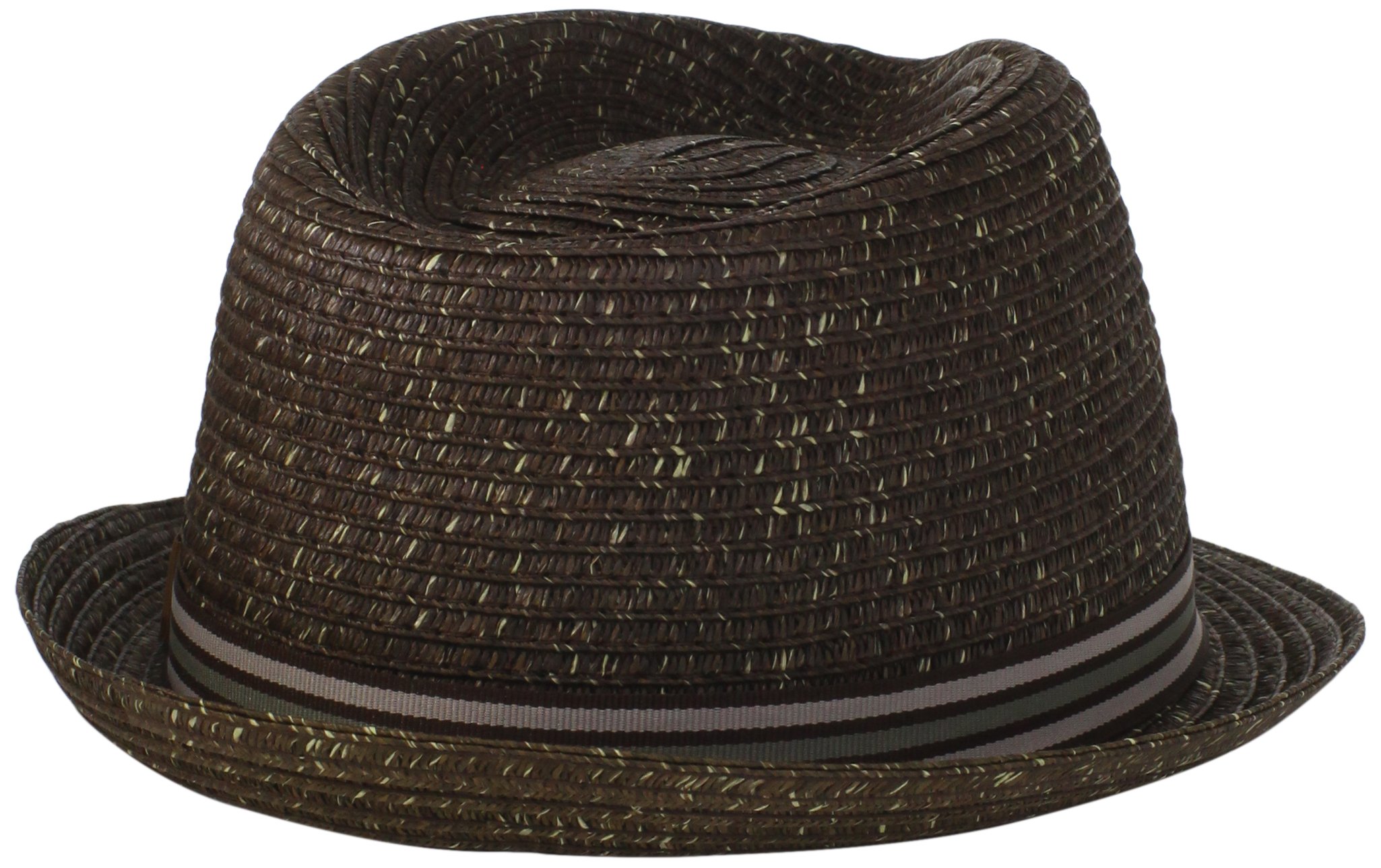 Ben Sherman Men's Variegated Straw Trilby, Brown, Small/Medium