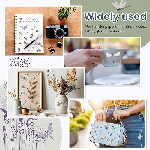 Miniatura 6 de 9 hojas de transferencia de girasol para muebles y manualidades, Acción de Gracias, Navidad, calcomanías de transferencia de flores, calabaza,